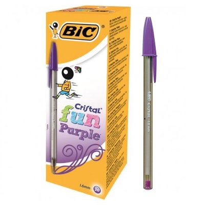 Bolígrafo Bic Cristal Fun violeta 1.6mm